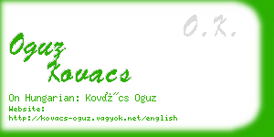oguz kovacs business card
